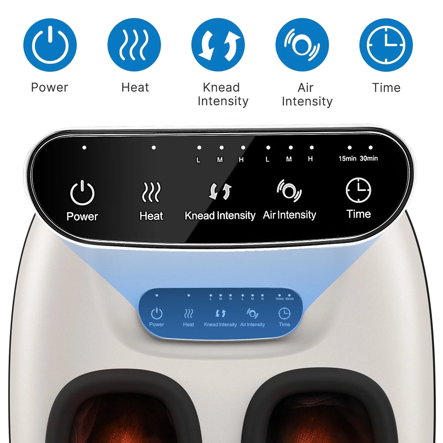 Shiatsu Foot Massager with Heat for Tired Foot Blood Circulation up to Size 11, Black,Gift
