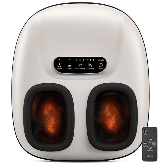 Shiatsu Foot Massager with Heat for Tired Foot Blood Circulation up to Size 11, Black,Gift
